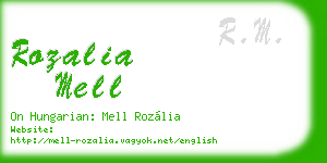 rozalia mell business card